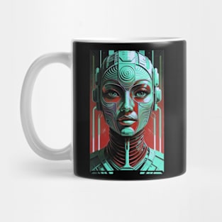 Modern Futurism Contemporary Abstract Female Art Mug